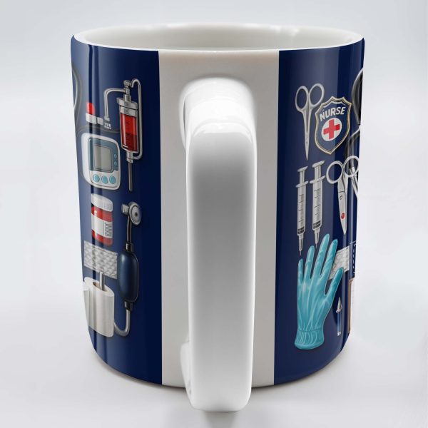 Celebrate Our Everyday Heroes, Nurse-Themed Design - Personalized Custom Coffee Mug - NUR056_MG Celebrate Our Everyday Heroes, Nurse-Themed Design - Personalized Custom Coffee Mug - NUR056_MG