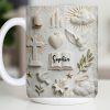 Celebrate Spirituality With Symbols Of Faith Including Cross And Dove - Personalized Custom Coffee Mug - FTH124_MG Celebrate Spirituality With Symbols Of Faith Including Cross And Dove - Personalized Custom Coffee Mug - FTH124_MG