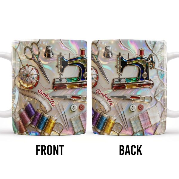 Celebrate The Art Of Crafting With Essential Sewing Tools Design - Personalized Custom Coffee Mug - JBS043_MG Celebrate The Art Of Crafting With Essential Sewing Tools Design - Personalized Custom Coffee Mug - JBS043_MG