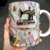 Celebrate The Art Of Crafting With Essential Sewing Tools Design - Personalized Custom Coffee Mug - JBS043_MG Celebrate The Art Of Crafting With Essential Sewing Tools Design - Personalized Custom Coffee Mug - JBS043_MG