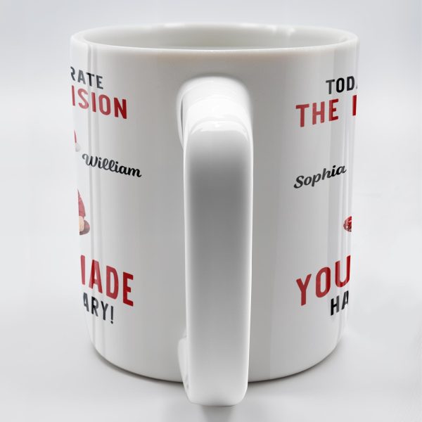 Celebrate The Best Decision, Happy Anniversary With Santa Hats - Personalized Custom Coffee Mug - CPL660_MG