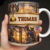 Celebrate The Hardworking Lineman, Utility Pole Design - Personalized Custom Coffee Mug - JBS106_MG Celebrate The Hardworking Lineman, Utility Pole Design - Personalized Custom Coffee Mug - JBS106_MG