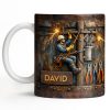 Celebrate The Hardworking Lineman With A Custom Mug - Personalized Custom Coffee Mug - JBS096_MG