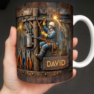 Celebrate The Hardworking Lineman With A Custom Mug - Personalized Custom Coffee Mug - JBS096_MG