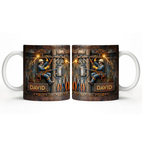 Celebrate The Hardworking Lineman With A Custom Mug - Personalized Custom Coffee Mug - JBS096_MG