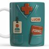 Celebrate the Heart of Healthcare, Nurse Scrubs and Medical Cross - Personalized Custom Coffee Mug - OFW010_MG