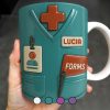 Celebrate the Heart of Healthcare, Nurse Scrubs and Medical Cross - Personalized Custom Coffee Mug - OFW010_MG