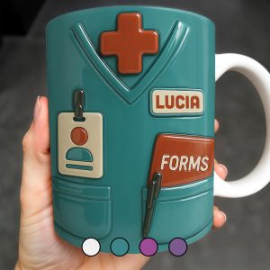 Celebrate the Heart of Healthcare, Nurse Scrubs and Medical Cross - Personalized Custom Coffee Mug - OFW010_MG