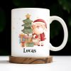 Celebrate The Joy Of The Holiday Season With Santa And Christmas Tree - Personalized Custom Coffee Mug - KID482_MG Celebrate The Joy Of The Holiday Season With Santa And Christmas Tree - Personalized Custom Coffee Mug - KID482_MG