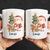 Celebrate The Joy Of The Holiday Season With Santa And Christmas Tree - Personalized Custom Coffee Mug - KID482_MG Celebrate The Joy Of The Holiday Season With Santa And Christmas Tree - Personalized Custom Coffee Mug - KID482_MG