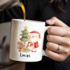 Celebrate The Joy Of The Holiday Season With Santa And Christmas Tree - Personalized Custom Coffee Mug - KID482_MG Celebrate The Joy Of The Holiday Season With Santa And Christmas Tree - Personalized Custom Coffee Mug - KID482_MG