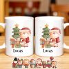 Celebrate The Joy Of The Holiday Season With Santa And Christmas Tree - Personalized Custom Coffee Mug - KID482_MG Celebrate The Joy Of The Holiday Season With Santa And Christmas Tree - Personalized Custom Coffee Mug - KID482_MG
