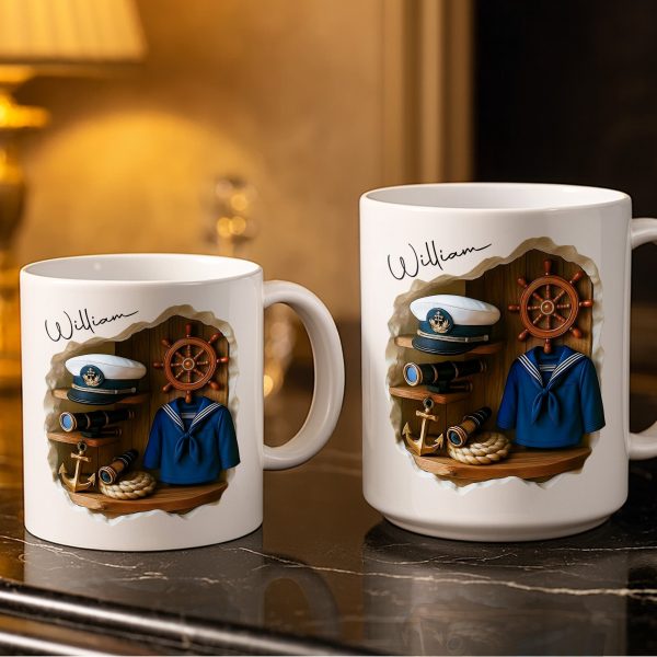 Celebrate The Spirit Of Adventure With A Marine Theme - Personalized Custom Coffee Mug - JBS056_MG Celebrate The Spirit Of Adventure With A Marine Theme - Personalized Custom Coffee Mug - JBS056_MG