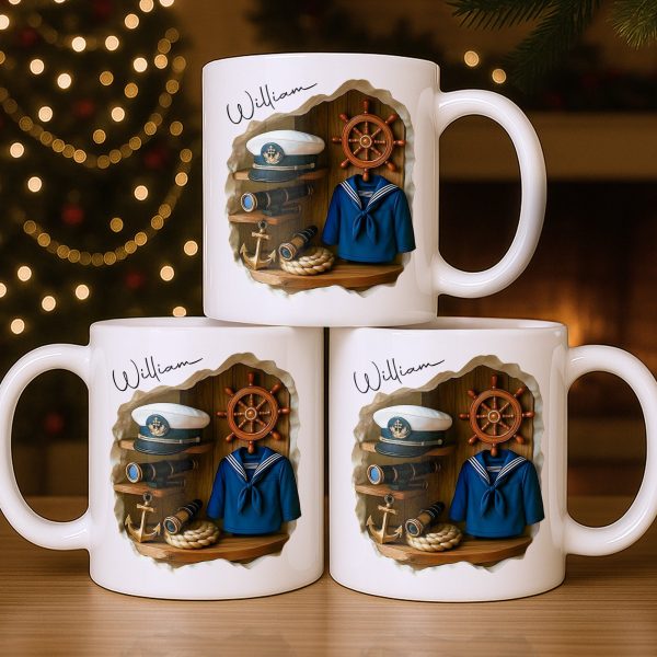 Celebrate The Spirit Of Adventure With A Marine Theme - Personalized Custom Coffee Mug - JBS056_MG Celebrate The Spirit Of Adventure With A Marine Theme - Personalized Custom Coffee Mug - JBS056_MG