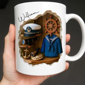 Celebrate The Spirit Of Adventure With A Marine Theme - Personalized Custom Coffee Mug - JBS056_MG