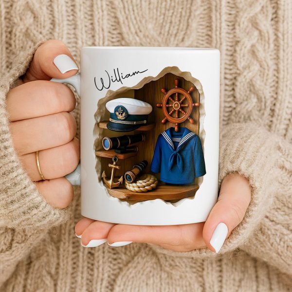 Celebrate The Spirit Of Adventure With A Marine Theme - Personalized Custom Coffee Mug - JBS056_MG Celebrate The Spirit Of Adventure With A Marine Theme - Personalized Custom Coffee Mug - JBS056_MG