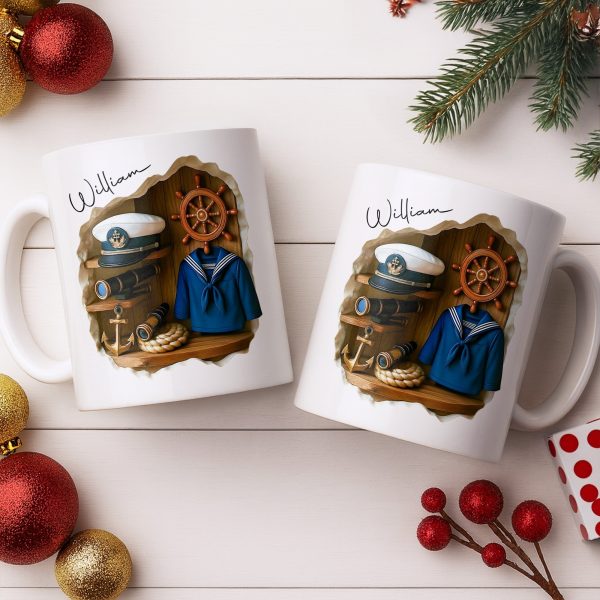 Celebrate The Spirit Of Adventure With A Marine Theme - Personalized Custom Coffee Mug - JBS056_MG Celebrate The Spirit Of Adventure With A Marine Theme - Personalized Custom Coffee Mug - JBS056_MG