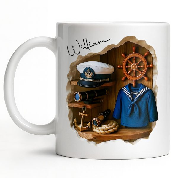 Celebrate The Spirit Of Adventure With A Marine Theme - Personalized Custom Coffee Mug - JBS056_MG Celebrate The Spirit Of Adventure With A Marine Theme - Personalized Custom Coffee Mug - JBS056_MG