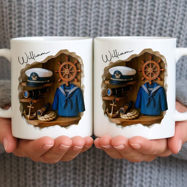 Celebrate The Spirit Of Adventure With A Marine Theme - Personalized Custom Coffee Mug - JBS056_MG Celebrate The Spirit Of Adventure With A Marine Theme - Personalized Custom Coffee Mug - JBS056_MG