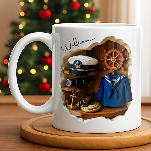 Celebrate The Spirit Of Adventure With A Marine Theme - Personalized Custom Coffee Mug - JBS056_MG Celebrate The Spirit Of Adventure With A Marine Theme - Personalized Custom Coffee Mug - JBS056_MG