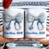 Celebrate Those Who Care, Floral Bow and Stethoscope - Personalized Custom Coffee Mug - NUR007_MG Celebrate Those Who Care, Floral Bow and Stethoscope - Personalized Custom Coffee Mug - NUR007_MG