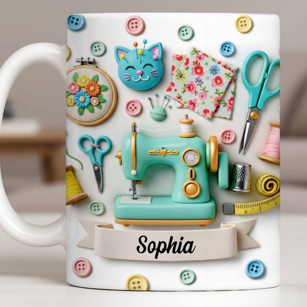 Celebrate Your Crafting Skills with Sewing Essentials Design - Personalized Custom Coffee Mug - HOB026_MG Celebrate Your Crafting Skills with Sewing Essentials Design - Personalized Custom Coffee Mug - HOB026_MG