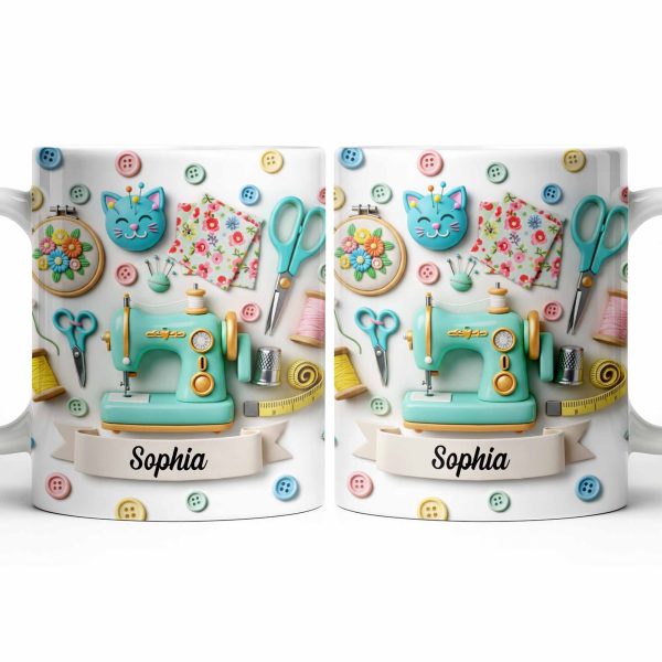 Celebrate Your Crafting Skills with Sewing Essentials Design - Personalized Custom Coffee Mug - HOB026_MG Celebrate Your Crafting Skills with Sewing Essentials Design - Personalized Custom Coffee Mug - HOB026_MG