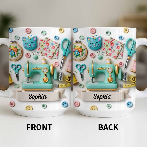Celebrate Your Crafting Skills with Sewing Essentials Design - Personalized Custom Coffee Mug - HOB026_MG Celebrate Your Crafting Skills with Sewing Essentials Design - Personalized Custom Coffee Mug - HOB026_MG