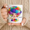 Celebrate Your Creative Spirit with Colorful Yarn and Needles - Personalized Custom Coffee Mug - HOB028_MG Celebrate Your Creative Spirit with Colorful Yarn and Needles - Personalized Custom Coffee Mug - HOB028_MG
