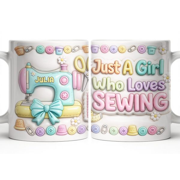 Celebrate Your Creativity With A Beautiful Sewing Machine - Personalized Custom Coffee Mug - HOB022_MG Celebrate Your Creativity With A Beautiful Sewing Machine - Personalized Custom Coffee Mug - HOB022_MG
