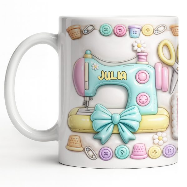 Celebrate Your Creativity With A Beautiful Sewing Machine - Personalized Custom Coffee Mug - HOB022_MG Celebrate Your Creativity With A Beautiful Sewing Machine - Personalized Custom Coffee Mug - HOB022_MG