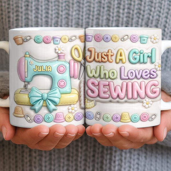Celebrate Your Creativity With A Beautiful Sewing Machine - Personalized Custom Coffee Mug - HOB022_MG Celebrate Your Creativity With A Beautiful Sewing Machine - Personalized Custom Coffee Mug - HOB022_MG