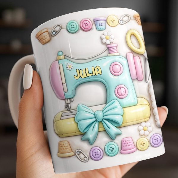 Celebrate Your Creativity With A Beautiful Sewing Machine - Personalized Custom Coffee Mug - HOB022_MG Celebrate Your Creativity With A Beautiful Sewing Machine - Personalized Custom Coffee Mug - HOB022_MG