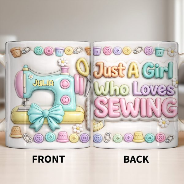 Celebrate Your Creativity With A Beautiful Sewing Machine - Personalized Custom Coffee Mug - HOB022_MG Celebrate Your Creativity With A Beautiful Sewing Machine - Personalized Custom Coffee Mug - HOB022_MG