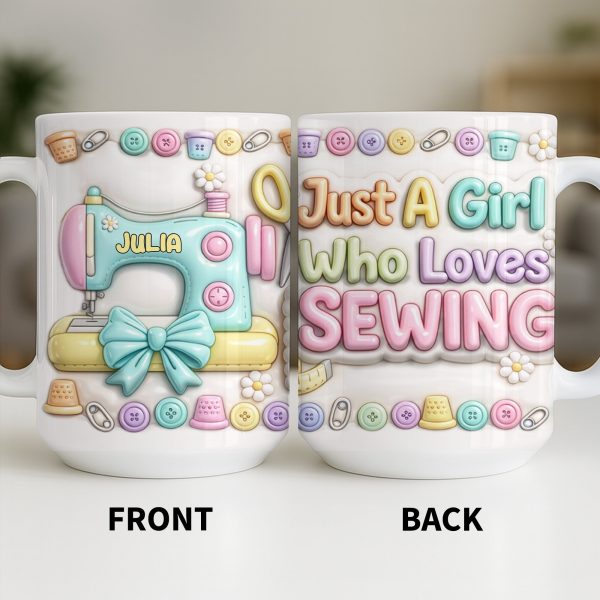 Celebrate Your Creativity With A Beautiful Sewing Machine - Personalized Custom Coffee Mug - HOB022_MG Celebrate Your Creativity With A Beautiful Sewing Machine - Personalized Custom Coffee Mug - HOB022_MG