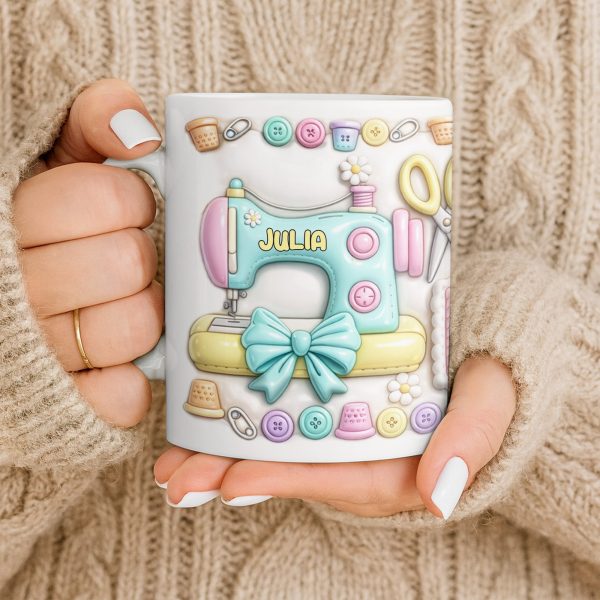 Celebrate Your Creativity With A Beautiful Sewing Machine - Personalized Custom Coffee Mug - HOB022_MG Celebrate Your Creativity With A Beautiful Sewing Machine - Personalized Custom Coffee Mug - HOB022_MG