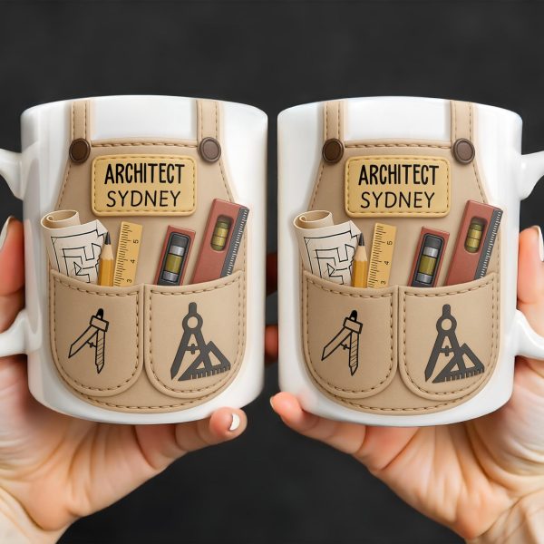 Celebrate Your Creativity With Blueprint And Tools Design - Personalized Custom Coffee Mug - JBS004_MG Celebrate Your Creativity With Blueprint And Tools Design - Personalized Custom Coffee Mug - JBS004_MG