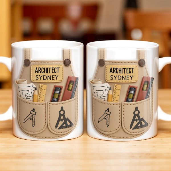 Celebrate Your Creativity With Blueprint And Tools Design - Personalized Custom Coffee Mug - JBS004_MG Celebrate Your Creativity With Blueprint And Tools Design - Personalized Custom Coffee Mug - JBS004_MG