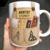 Celebrate Your Creativity With Blueprint And Tools Design - Personalized Custom Coffee Mug - JBS004_MG Celebrate Your Creativity With Blueprint And Tools Design - Personalized Custom Coffee Mug - JBS004_MG
