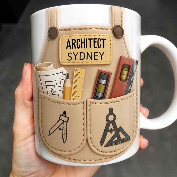 Celebrate Your Creativity With Blueprint And Tools Design - Personalized Custom Coffee Mug - JBS004_MG Celebrate Your Creativity With Blueprint And Tools Design - Personalized Custom Coffee Mug - JBS004_MG