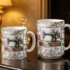 Celebrate Your Creativity With Sewing Machine And Floral Design - Personalized Custom Coffee Mug - HOB024_MG Celebrate Your Creativity With Sewing Machine And Floral Design - Personalized Custom Coffee Mug - HOB024_MG