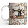 Celebrate Your Creativity With Sewing Machine And Floral Design - Personalized Custom Coffee Mug - HOB024_MG Celebrate Your Creativity With Sewing Machine And Floral Design - Personalized Custom Coffee Mug - HOB024_MG