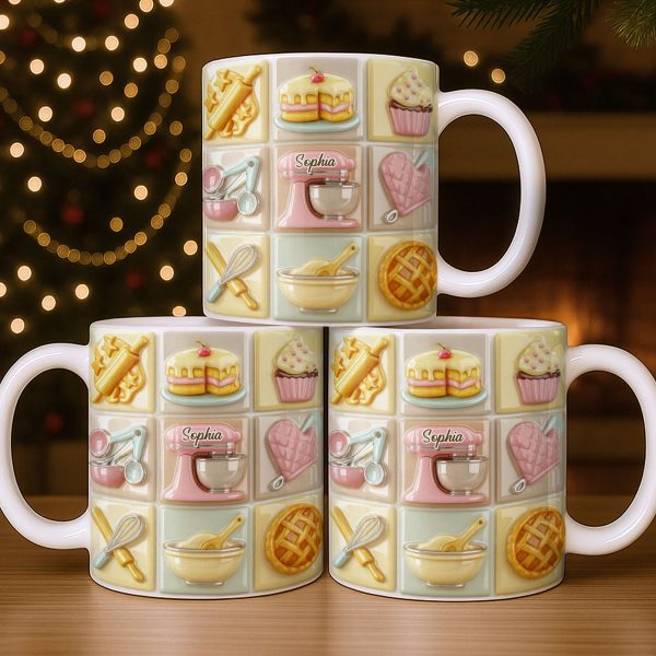 Celebrate Your Culinary Passion With Charming Kitchen Icons - Personalized Custom Coffee Mug - JBS058_MG Celebrate Your Culinary Passion With Charming Kitchen Icons - Personalized Custom Coffee Mug - JBS058_MG
