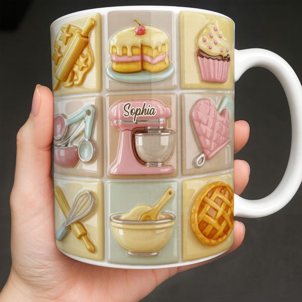 Celebrate Your Culinary Passion With Charming Kitchen Icons - Personalized Custom Coffee Mug - JBS058_MG Celebrate Your Culinary Passion With Charming Kitchen Icons - Personalized Custom Coffee Mug - JBS058_MG