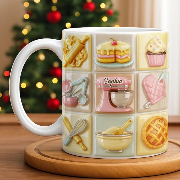Celebrate Your Culinary Passion With Charming Kitchen Icons - Personalized Custom Coffee Mug - JBS058_MG Celebrate Your Culinary Passion With Charming Kitchen Icons - Personalized Custom Coffee Mug - JBS058_MG