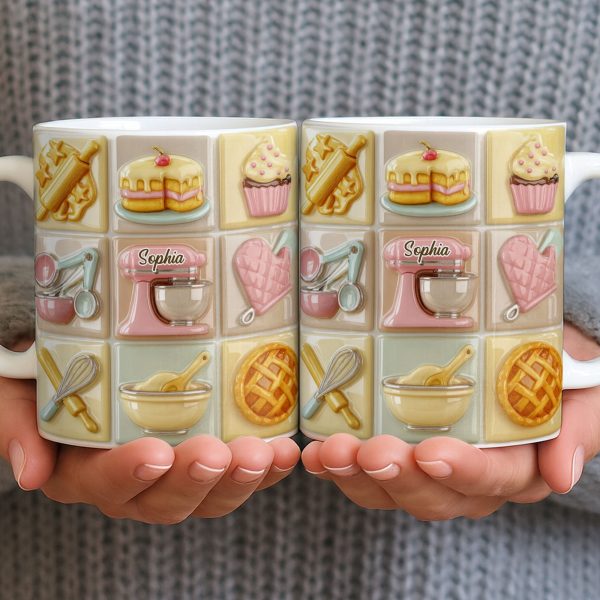 Celebrate Your Culinary Passion With Charming Kitchen Icons - Personalized Custom Coffee Mug - JBS058_MG Celebrate Your Culinary Passion With Charming Kitchen Icons - Personalized Custom Coffee Mug - JBS058_MG