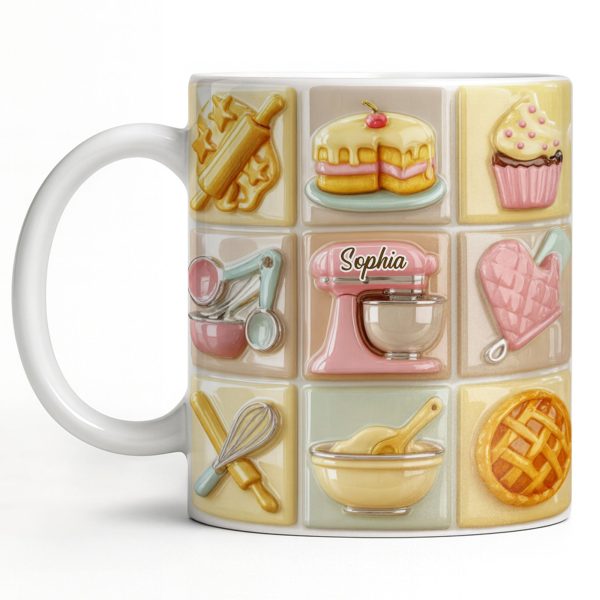Celebrate Your Culinary Passion With Charming Kitchen Icons - Personalized Custom Coffee Mug - JBS058_MG Celebrate Your Culinary Passion With Charming Kitchen Icons - Personalized Custom Coffee Mug - JBS058_MG