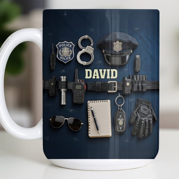 Celebrate Your Dedication And Courage Police Officer Essential Gear - Personalized Custom Coffee Mug - OFC028_MG Celebrate Your Dedication And Courage Police Officer Essential Gear - Personalized Custom Coffee Mug - OFC028_MG