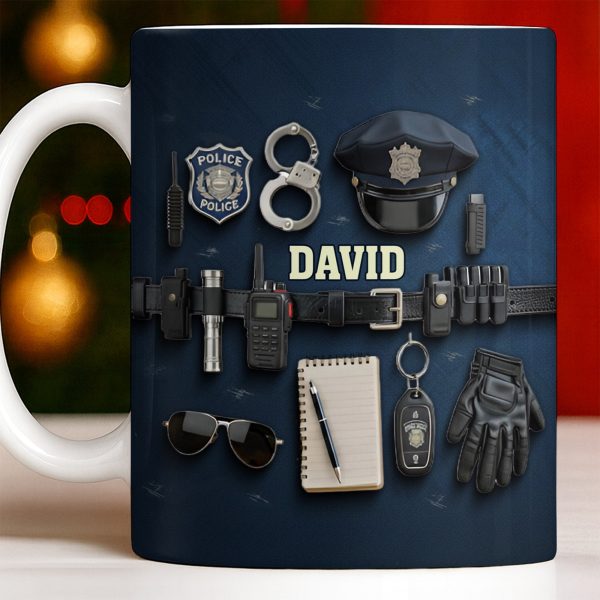 Celebrate Your Dedication And Courage Police Officer Essential Gear - Personalized Custom Coffee Mug - OFC028_MG Celebrate Your Dedication And Courage Police Officer Essential Gear - Personalized Custom Coffee Mug - OFC028_MG