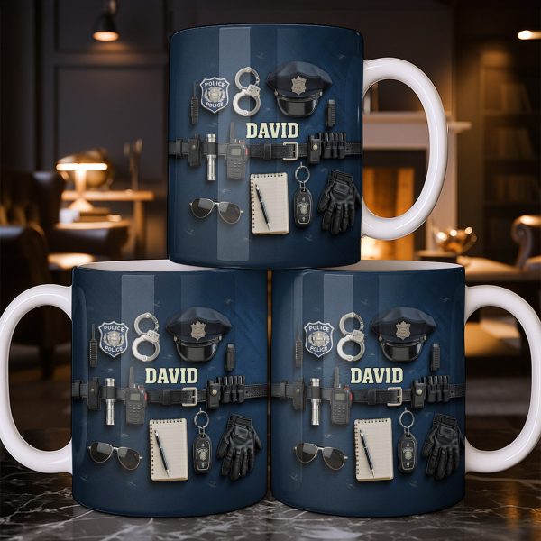 Celebrate Your Dedication And Courage Police Officer Essential Gear - Personalized Custom Coffee Mug - OFC028_MG Celebrate Your Dedication And Courage Police Officer Essential Gear - Personalized Custom Coffee Mug - OFC028_MG